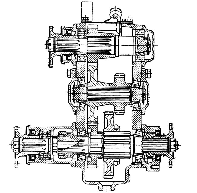 Фиг. 45. Раздаточная коробка автомобиля ГАЗ-69