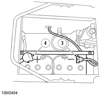 4. След завършване на поддръжката свържете проводниците към клемите на акумулатора, първо…