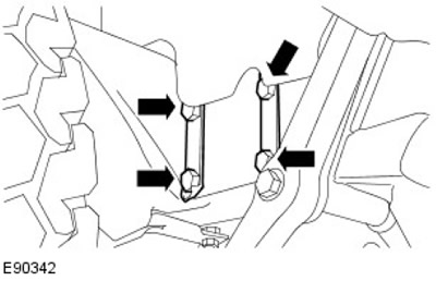 Отстранете и изхвърлете 2-те заключващи шайби.