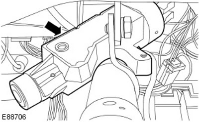 5. Свалете ключалката на кормилната колона и модула на ключа за запалване.