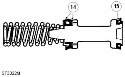 15. Поставете шайбата, последвана от предния маншет. Монтирайте фиксатора на уплътнението и…