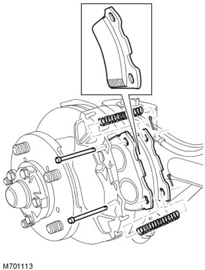 2. Монтирайте монтажните щифтове на подложката и пружината. Закрепете с нови шпленти.