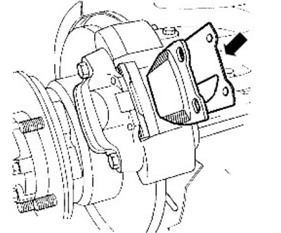 1. Монтирайте спирачните накладки и подложките. Уверете се, че подложките са монтирани правилно,…