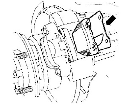 1. Монтирайте спирачните накладки и подложките. Уверете се, че подложките са монтирани правилно,…