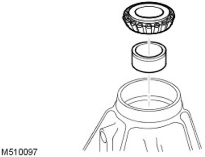 12. Отстранете дистанционера на лагера на задното зъбно колело и запишете размера на дистанционера.