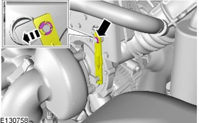 Изключете свързващия прът от задвижването. Може да се наложи да поставите подходящ инструмент между…