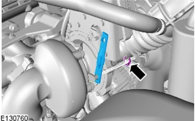 Свалете свързващия прът на задвижващия механизъм на турбокомпресора. Ако е необходимо, използвайте…