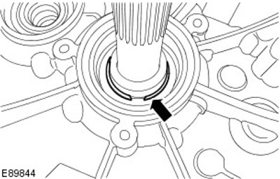 8. Свалете задържащия пръстен на входния вал и го изхвърлете.