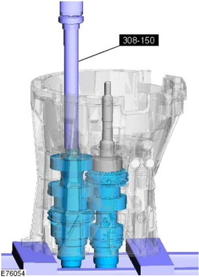 34. Като използвате двама души и помощник, отстранете възлите на вала.