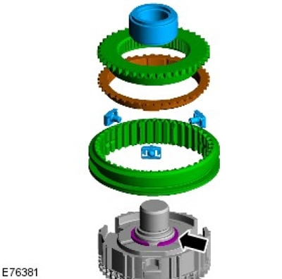 43. Свалете водещия лагер на вторичния вал и синхронизатора на 5-та предавка от вторичния вал.…