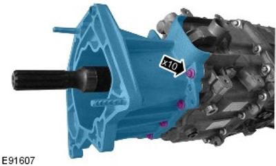 3. Инсталирайте корпуса на трансмисионната конзола. Стегнете (момент на затягане 25 Nm).