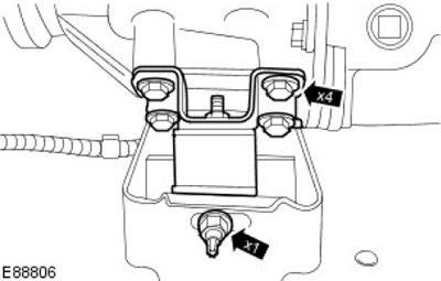 Затегнете гайката (момент на затягане 48 Nm).