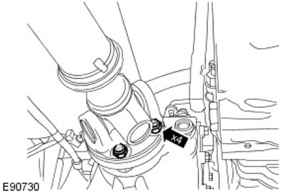 Въртящ момент до 47 Nm (35 lb/ft). Проверете позицията на карданния вал спрямо фланеца на…