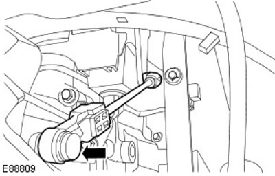 Свържете пръта за избор на висок/нисък диапазон.