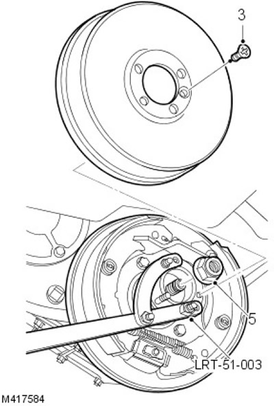 5. Закрепете задвижващия фланец на трансферната кутия с помощта на LRT-51-003, отстранете и…