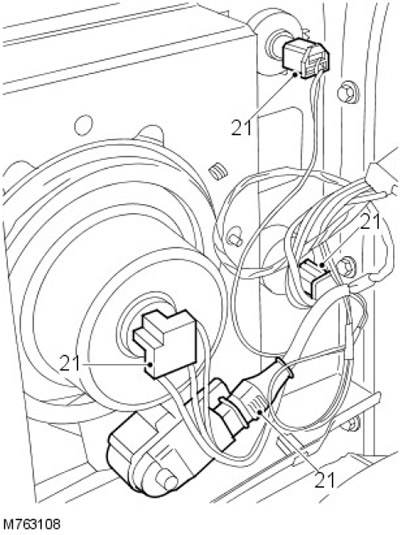 21. Изключете електрическите съединители на фара, страничната лампа, повторителя на мигачите и…