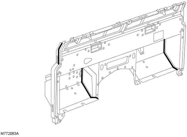 Уплътняване на шевове на преградния модул - изглед отзад