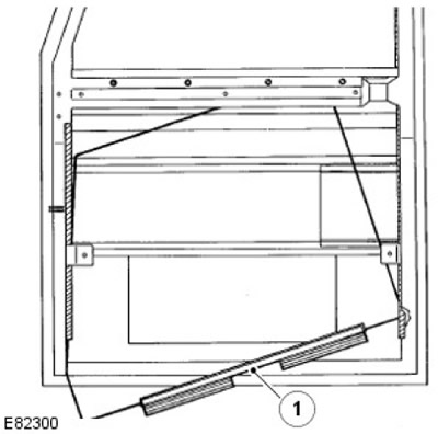 1. Поставете стъклото във водачите под ъгъла, показан на фигурата.