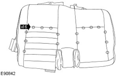 3. Свалете облицовката на облегалката на задната седалка. Отстранете и изхвърлете 20 телени…