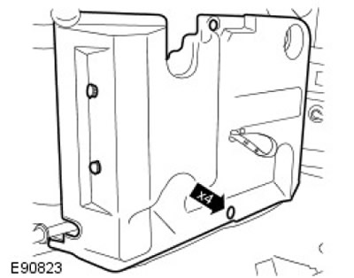 3. Свалете долния облицовъчен панел на третия ред седалки. Отстранете 4 скоби.