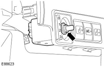 6. Свалете превключвателя за регулиране на фаровете. Отстранете гайката.