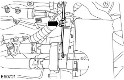 Изключете кабела за управление на нагревателя. Освободете скобата.