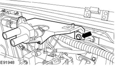 7. Отстранете регулатора на нагревателя. Отстранете болта.