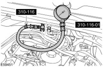 Дискавери 3 2.7 дизель предохранитель подкачивающего насоса Fuel supply: Checking the pressure in the fuel system 2.7L (Discovery 3, 2004-20