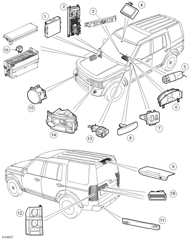 Где находится блок управления пневмоподвеской дискавери 3 Repair of the lighting system and headlights of cars Land Rover Discovery 3 (200