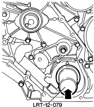 15. Press in the oil seal using the LRT-12-079 mandrel.