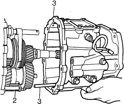 Rear housing installation - Type D gearbox