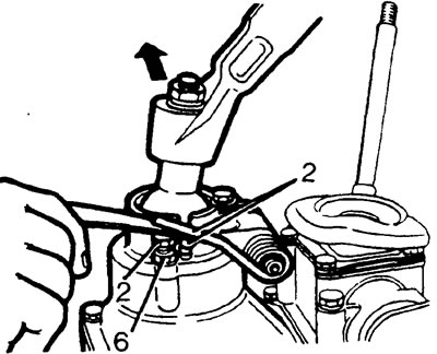 2. Turn the retaining spring adjusting screws so that both ends of the spring move away from the…