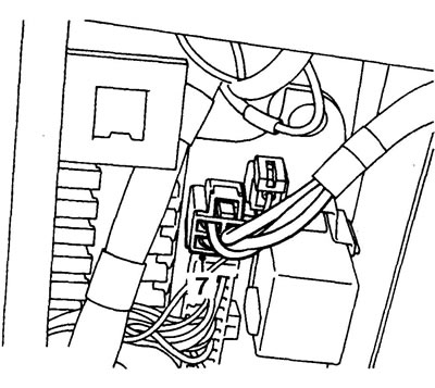 6. Disconnect the combination switch connector.