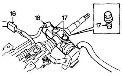 16. Disconnect the ignition switch connector.