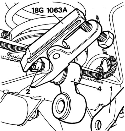 1 - stabilizator, 2 - bucșă de cauciuc, 3 - suport bucșă, 4 - șurub, piuliță și șaibă, 5 - piuliță…