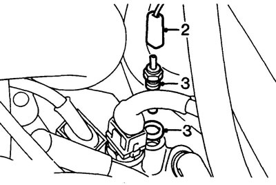 2. Disconnect the wire from the sensor.