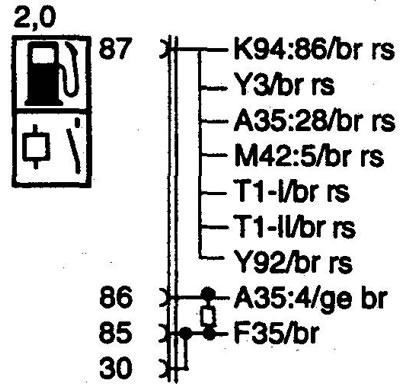 K46 Fuel Injection relay. Реле системы впрыска топлива