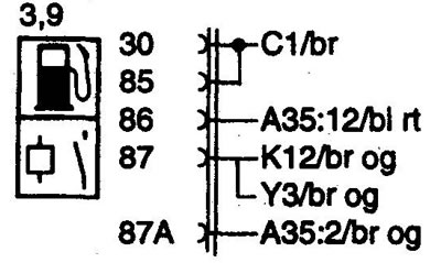 K46 Fuel Injection relay. Реле системы впрыска топлива
