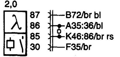 K94 Lambda system, relay. Реле кислородного датчика