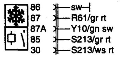 K144 AC recirculation control motor relay. Реле электродвигателя привода заслонки рециркуляции…
