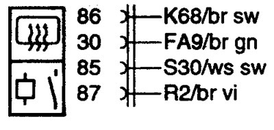 K13 Heated rear window relay. Реле обогревателя заднего стекла