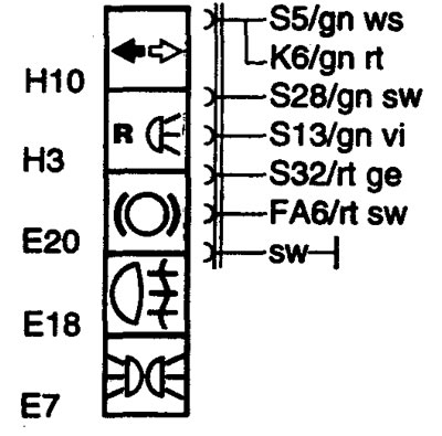 A8 Rear lamp assembly, left. Блок ламп заднего левого фонаря
