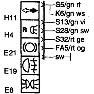 А10 Rear lamp assembly, right. Блок ламп заднего правого фонаря