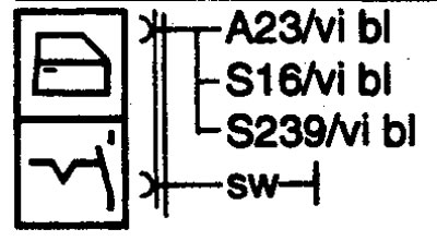 S20 Courtesy lamp switch, left rear. Выключатель местной подсветки (левой задней)