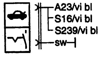 S22 Courtesy lamp switch, tallgate/boot. Выключатель подсветки задней двери / багажника
