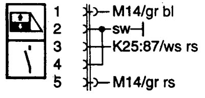 S64 Electric window switch, driver's door. Выключатель стеклоподъемника двери водителя