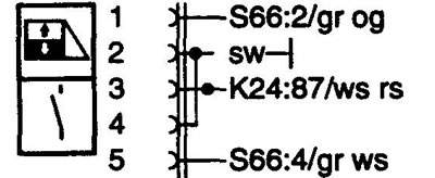 S70 Electric window switch, left rear console. Выключатель стеклоподъемника (на левой задней…