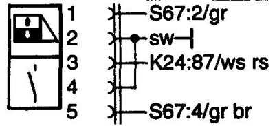 S71 Electric window switch, right rear console. Выключатель стеклоподъемника (на правой задней…