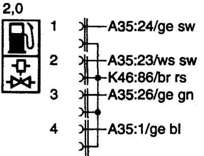 Y3 Fuel injection solenoids. Форсунки системы впрыска топлива