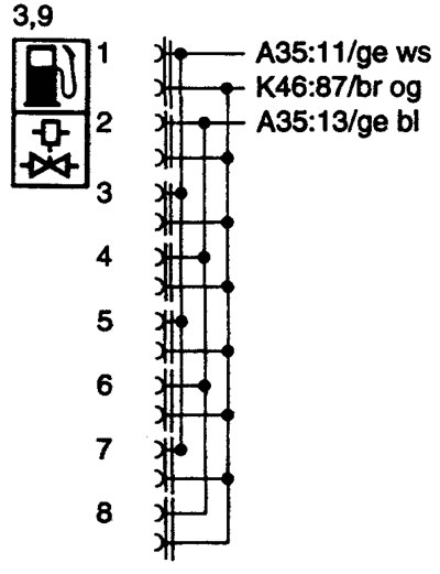 Y3 Fuel injection solenoids. Форсунки системы впрыска топлива